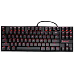 REDRAGON - TECLADO GAMER KUMARA K552- KR CON LUCES RAINBOW SWITCH ROJO EN ESPAÑOL NEGRO