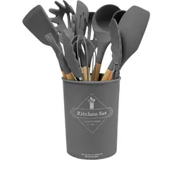 ZHOPI CO - Set Utensilios Cocina Silicona 12 Pz Resistentes Al Calor