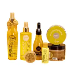 GENERICO - Kit Corporal Brillo Dorado – 6 productos + bolso