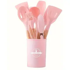 ZHOPI CO - Set Utensilios Cocina Silicona 12 Pz Resistentes Al Calor