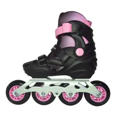 CANARIAM - Patines para Niños Romax Negro-Rosa T33-36