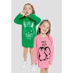 MARKETING PERSONAL - Vestido Infantil Femenino Rosado Mp 663
