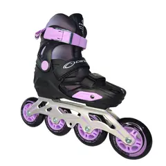 CANARIAM - Patines para Niños Romax Negro-Lila Talla 33-36