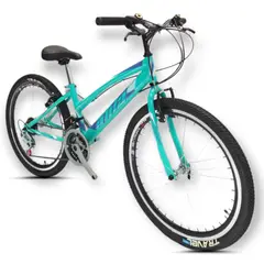 ATILA - Bicicleta para niña 24 Rines en Aluminio 18 cambios verde M.