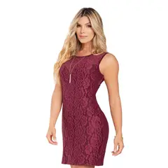 MARKETING PERSONAL - Vestido Corto Mujer Vinotinto Mp 87179