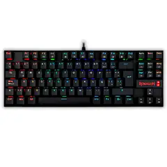 REDRAGON - Teclado Kumara Qwerty Outemu Red Español Latinoamérica Color Negro Con Luz Rgb