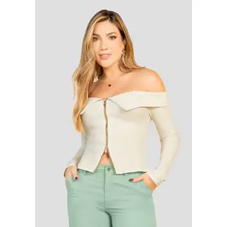 MARKETING PERSONAL - Blusa Mujer Crema Mp 110166