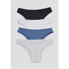 FORMAS INTIMAS - Tanga Paq X4 Mujer Multicolor Fi 110005