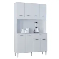 AKIVOY - Alacena Mueble Auxiliar Cocina Cassia Blanco 106cm
