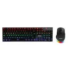 JANUS - Combo Gamer Mecanico Teclado+Mouse Inalàmbrico Ky-R610wr