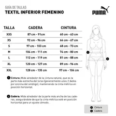 PUMA - Short Deportivo Marca High-Waist Original Negro Mujer