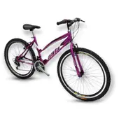 ATILA - Bicicleta para mujer 26 Rines en Aluminio 18 Cambios Fucsia