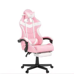 GENERICO - Silla Gamer Escritorio Ergonomica Giratoria Pc Gaming Luxury Rosada