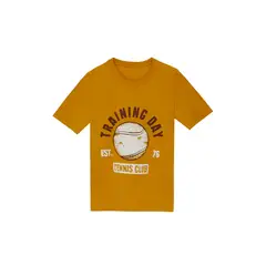 TENNIS - Camiseta amarilla con estampado para niño
