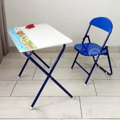 INDUHOGAR - Escritorio para niños plegable azul con tablero en acrilico + obsequio