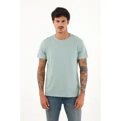 TENNIS - Camiseta en tela jersey verde para hombre