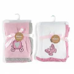 GENERICO - Cobija Para Bebé Bordada Para Niña Colores Surtidos