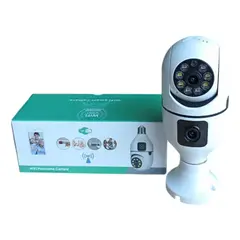 GENERICO - Camara Seguridad Bombillo Doble Lente 1080p-ptz Wifi Audio