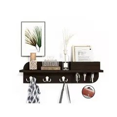 GENERICO - Super Promo Porta Llaves Magnetico P-03 Repisa Flotantes Wengue