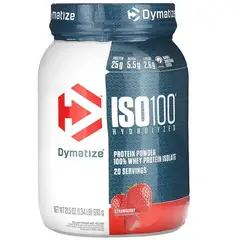 DYMATIZE - ISO100 Fresa 100% Hidrolizada Premium Rápida Absorción 610g
