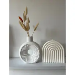 DECORACIONES ALE Y GABI - Set Decorativo Jarrón y Vela Decorativa Arco