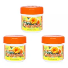 GENERICO - Gel Frío Desinflamante y Cicatrizante Caléndula * 110 Grms X3Unidad