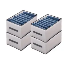 GENERICO - 4 ORGANIZADORES ALMACENAMIENTO DIVISOR PLEGABLE DE ROPAJEANSPLANTALÓN