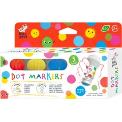 ECO - Juego Marcadores Lavables De Puntos 5 Unidades Para Niños