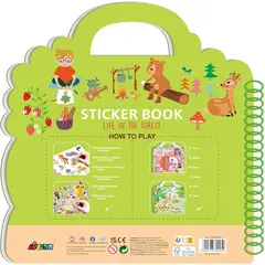 JUGANDO Y EDUCANDO - Libro Didáctico Con Stickers Temática Bosque Para Niños