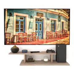 GENERICO - Super Promo Repisa Mueble Flotante Televisor Color Capuccino