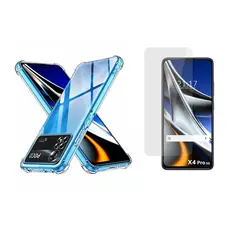 GENERICO - Funda Airbag Antichoque + Vidrio Templado Para Xiaomi Poco X4 Pro 5G