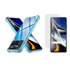 GENERICO - Funda Airbag Antichoque + Vidrio Templado Para Xiaomi Poco M4 PRO 4G