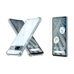 GENERICO - Funda Airbag Antichoque + Vidrio Templado Para Google Pixel 7A