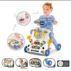 GENERICO - Caminador Musical Didáctico 6 en 1 Para Bebes Azul