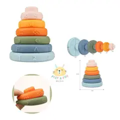 GENERICO - Juguete Torre De Anillos Apilable Sensorial Silicona