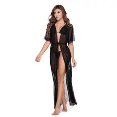 CHAMELA - Salida De Baño -Kimono En Malla Negro 44