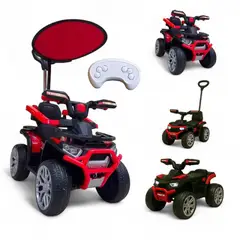 BRITOCHET - Carro Paseador Eléctrico Niños C/Remoto Giratorio 1 a 4 Años REF CUA221 ROJO