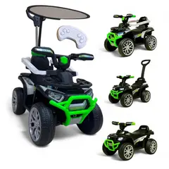 BRITOCHET - Carro Paseador Eléctrico Niños C/Remoto Giratorio 1 a 4 Años REF CUA221 VERDE