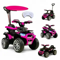 BRITOCHET - Carro Paseador Eléctrico Niños C/Remoto Giratorio 1 a 4 Años REF CUA221 FUSCIA