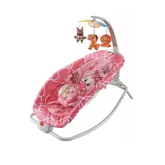GENERICO - Cuna Bebe Mecedora Plegable Vibradora Con Juguetes - Rosado