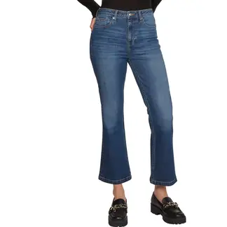 TOMMY HILFIGER - Jeans azul con corte de pescador y con logo