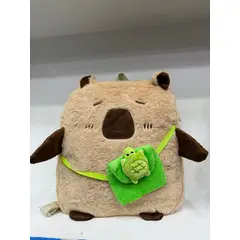 SHUGS - Mochila Infantil de Peluche - Capibara Dormilón con Tortuguita