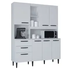 AKIVOY - Alacena Mueble Auxiliar Cocina Catarina Blanca 160cm