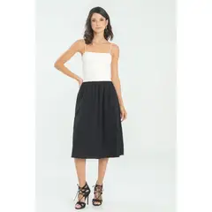 RAGGED - Vestido midi script Marfil
