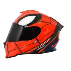 X SPORTS - Casco Xsports V151 Spiderman Rojo+visor Adicional Talla M