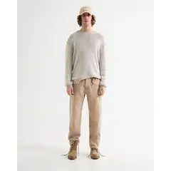 SEVEN SEVEN - Jeans Loose Tono Caqui Para Hombre Beige