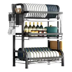 GENERICO - Escurridor De Platos Organiza Y Ahorra Espacio Compacto