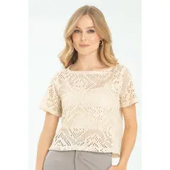 RAGGED - Blusa tejida gold Oro Ragged.