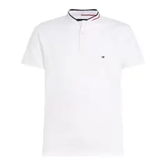TOMMY HILFIGER - Polo blanco de cuello MAO de corte slim