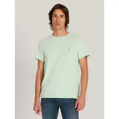 TOMMY HILFIGER - Camiseta verde essential con logo